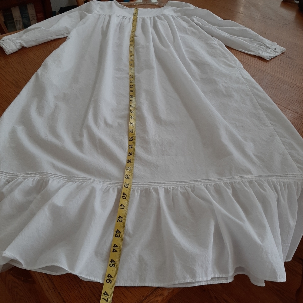 Eileen West, White, Pullover, Long Sleeve, Lightweight Nightgown, Size Small - Picture 6 of 8